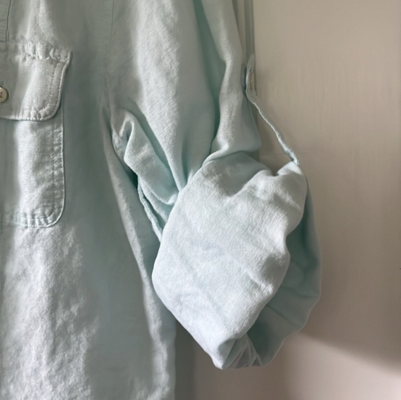 Banana Republic Soft Wash Shirt Linen Cotton Blend Size XL - Picture 3 of 3